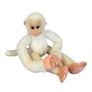 Steven Smith Plush Long Arm Monkey Plush Animal Toy 19” White Gibbon